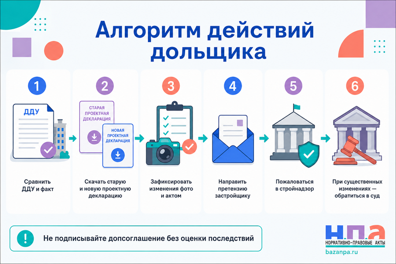 Застройщик изменил проект, отделку, этажность или благоустройство дома: права участника долевого строительства