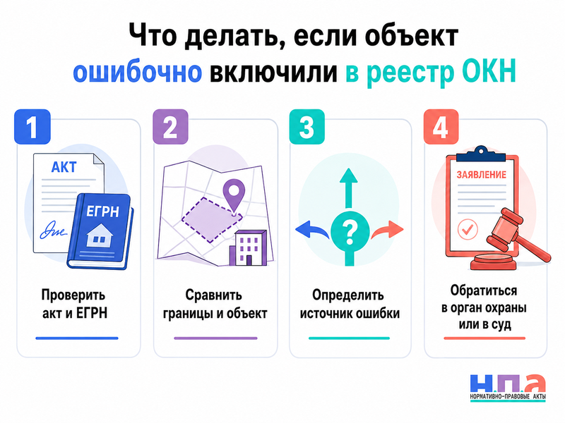 Здание ошибочно включили в реестр объектов культурного наследия или неправильно установили границы территории как снять ограничения