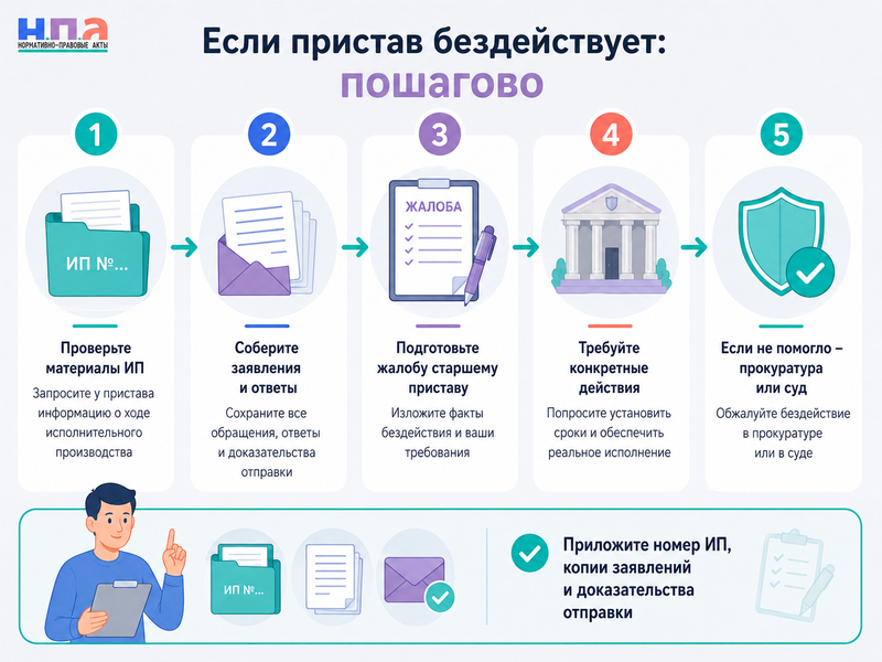 Жалоба на судебного пристава куда подать и что писать, если пристав бездействует